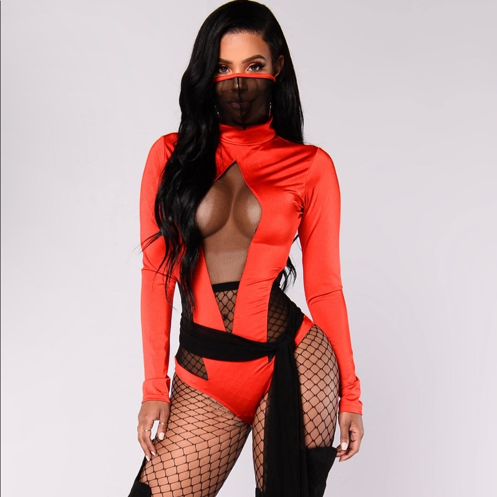 Slay All Day Ninja Costume - Red Fashion Nova Halloween Costume